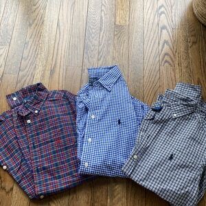 Lot of 3 long sleeve button down Ralph Lauren Polo shirts , Boys, sz 14-16